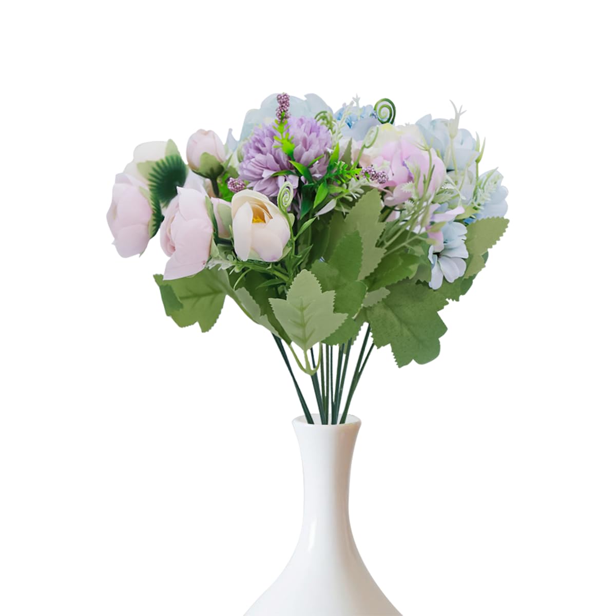 HASTHIP 2 Bundles Artificial Roses Fake Peonies Silk Flowers Plastic Grasses Bouquets for Home Wedding Party Garden Decor, Flower Arrangements, Style B HASTHIP 2 Bundles Artificial Roses Fake Peonies Silk Flowers Plastic Grasses Bouquets for Home Wedding Party Garden Decor, Flower Arrangements, Style B